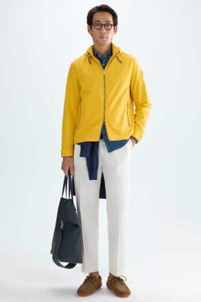 Hooded Technical Nylon Jacket Yellow Purificacion Garci Outerwear Men - Image 4