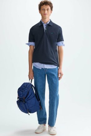 Indigo Blue Trousers Purificacion Garci Men Relaxed Fit Jeans - Image 4