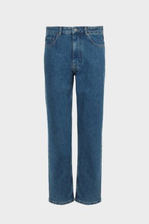Indigo Blue Trousers Purificacion Garci Men Relaxed Fit Jeans - Image 5