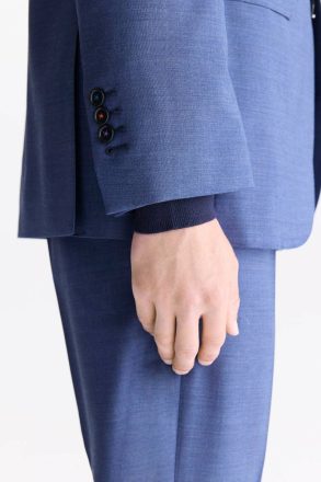 Ink Blue Suits And Blazers Tropical Wool Classic Fit Suit Jacket Purificacion Garci Men - Image 3