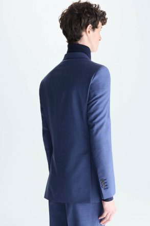 Ink Blue Suits And Blazers Tropical Wool Classic Fit Suit Jacket Purificacion Garci Men - Image 4