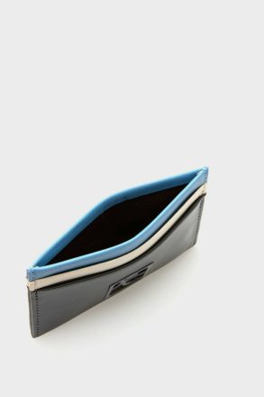 Iron Grey Women Card Holders And Coin Purses Purificacion Garci Homenaje Acolchado Leather Card Holder - Image 2