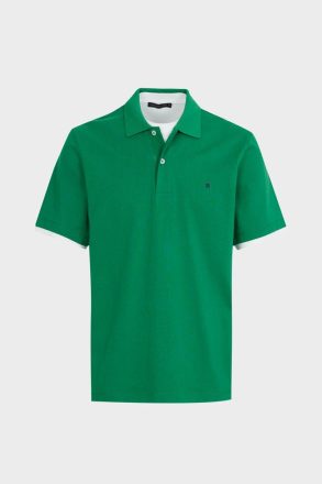 Jersey Double Polo Shirt Purificacion Garci Green Men Polo Shirts - Image 5