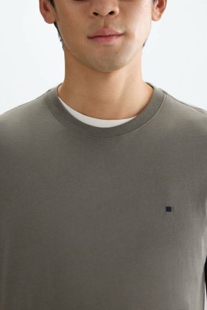 Khaki Cotton T-Shirt Purificacion Garci Men T-Shirts - Image 2