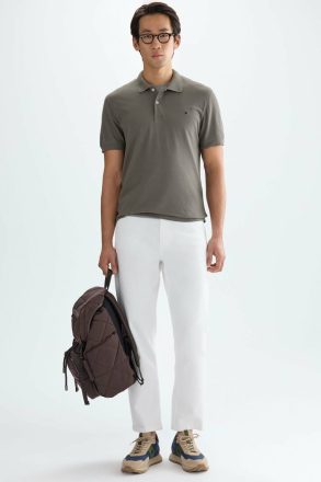 Khaki Men Polo Shirts Piqué Polo Shirt Purificacion Garci - Image 4