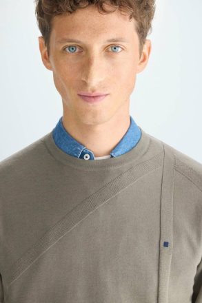 Khaki Origami Pima Cotton Sweater Men Purificacion Garci Sweatshirts - Image 2