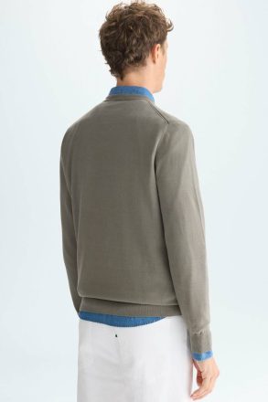 Khaki Origami Pima Cotton Sweater Men Purificacion Garci Sweatshirts - Image 3