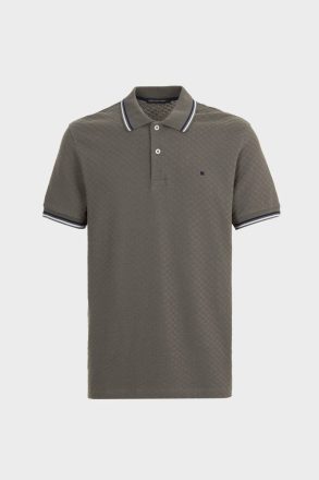 Khaki Polo Shirts Cube-Shaped Textured Polo Shirt Purificacion Garci Men - Image 5