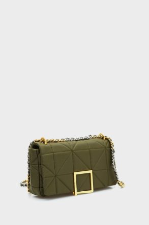 Khaki Purificacion Garci Shoulder Bags Homenaje Acolchado Cross Body Bag Women - Image 2