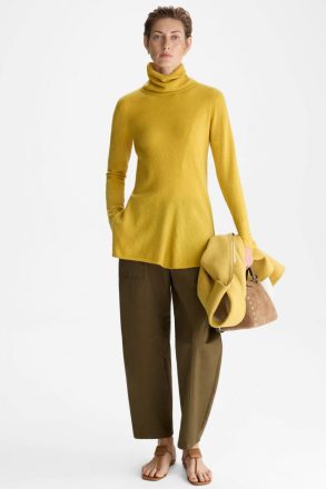 Khaki Trousers Cotton Twill Barrel Trousers Purificacion Garci Women - Image 5