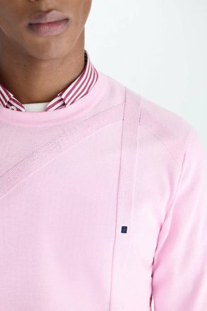 Knitwear Light Pink Men Origami Pima Cotton Sweater Purificacion Garci - Image 2