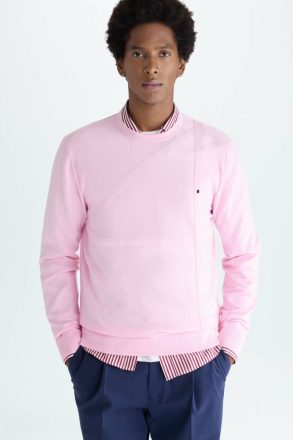 Knitwear Light Pink Men Origami Pima Cotton Sweater Purificacion Garci