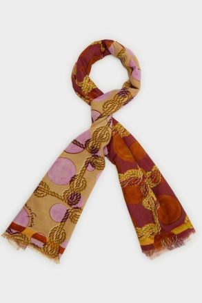 L8S Cabos Wool Scarf Scarves Purificacion Garci Women Teja/Rosa - Image 2