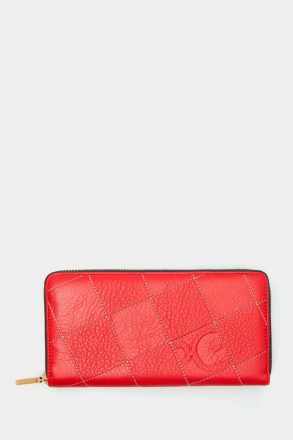 Large Wallets Combinación Única Zipped American Wallet Women Purificacion Garci Red