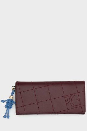 Large Wallets Women Cubi American Wallet With Detachable Coin Purse Burgundy Purificacion Garci