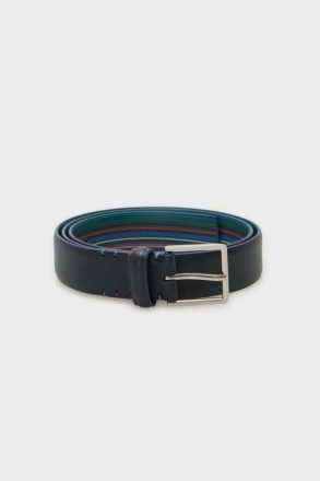 Leather Belt Navy Purificacion Garci Men Belts