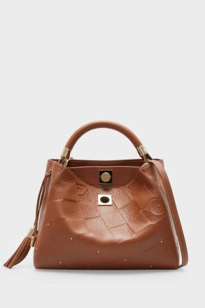 Leather Brown Purificacion Garci Women Samburu Handbag Handbags