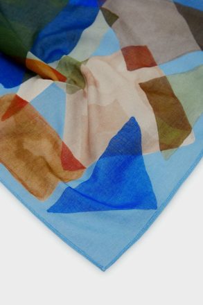 Men Blue/Taupe/Green Cubaloo Pocket Square Scarves Purificacion Garci - Image 2