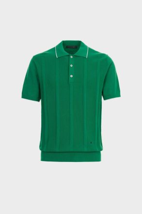 Men Green Purificacion Garci Polo Shirts Ribbed Effect Knit Polo Shirt - Image 5