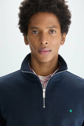 Men Navy Interlock Sweatshirt Purificacion Garci Swimwear - Image 2