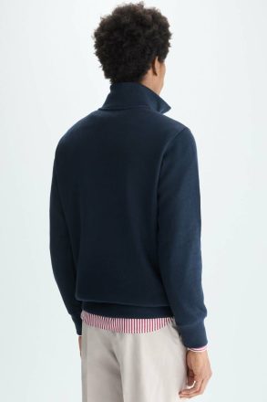 Men Navy Interlock Sweatshirt Purificacion Garci Swimwear - Image 3
