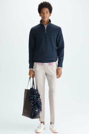Men Navy Interlock Sweatshirt Purificacion Garci Swimwear - Image 4
