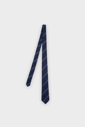 Men Navy/Sky Blue Windowpane Chequered Silk Tie Ties Purificacion Garci - Image 2