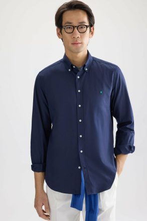 Men Navy Twill Shirt Purificacion Garci Shirts