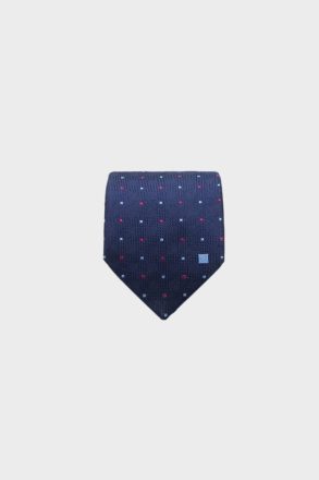Men Purificacion Garci Blue/Multicolor Ties Mini Cubes Textured Silk Tie
