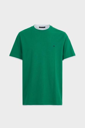 Men Purificacion Garci Green Cotton Double T-Shirt T-Shirts - Image 5