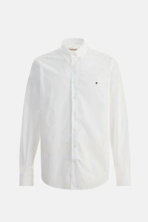 Men Purificacion Garci Shirts White Grosgrain-Trimmed Poplin Shirt - Image 5