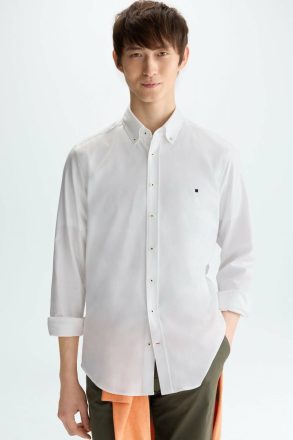Men Purificacion Garci Shirts White Twill Shirt