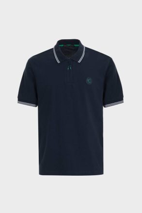 Men Purificacion Garci Stretch-Piqué Half-Zip Slim Fit Polo Shirt Polo Shirts Navy - Image 5