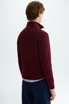 Men Purificacion Garci Swimwear Interlock Sweatshirt Burgundy - Image 3