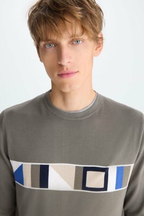 Men Verde Caqui/Multicolor Pg Tape Pima Cotton Sweater Knitwear Purificacion Garci - Image 2