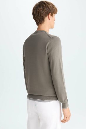 Men Verde Caqui/Multicolor Pg Tape Pima Cotton Sweater Knitwear Purificacion Garci - Image 3
