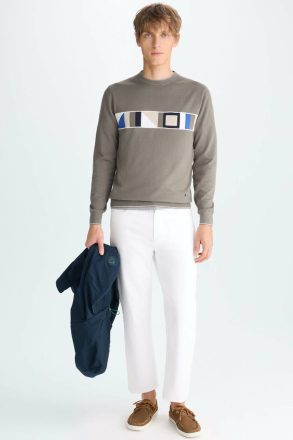Men Verde Caqui/Multicolor Pg Tape Pima Cotton Sweater Knitwear Purificacion Garci - Image 4