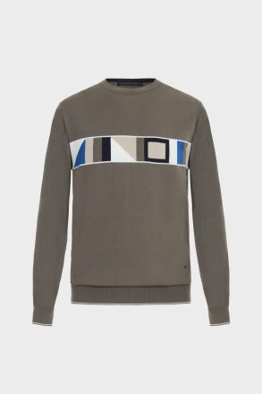 Men Verde Caqui/Multicolor Pg Tape Pima Cotton Sweater Knitwear Purificacion Garci - Image 5