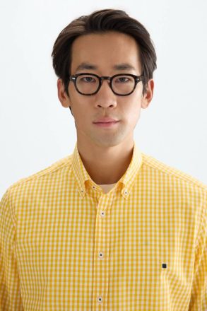 Men Yellow/White Purificacion Garci Gingham Check Poplin Shirt Shirts - Image 2