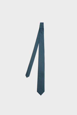 Mini Cube Silk Tie Men Navy/Green Ties Purificacion Garci - Image 2