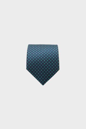 Mini Cube Silk Tie Men Navy/Green Ties Purificacion Garci