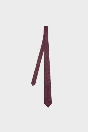Mini Cube Silk Tie Purificacion Garci Men Red Ties - Image 2
