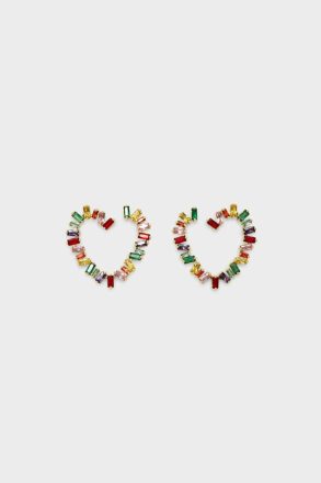 Multicolor/Gold Women Earrings Purificacion Garci Rectangles Earrings