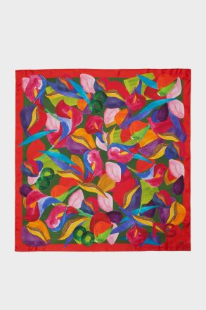 Multicolor Jardín De Calas 90 Silk Scarf Purificacion Garci Women Scarves