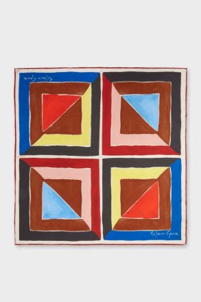Multicolor Scarves Mosaicubo 53 Silk Bandana Women Purificacion Garci