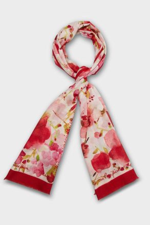 Multicolor Women Purificacion Garci Gardenia Print Wool Scarf Scarves - Image 2