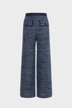 Navy Denim Effect Woven Straight-Fit Trousers Purificacion Garci Trousers Women - Image 5