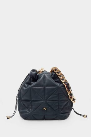 Navy Homenaje Acolchado Bucket Bag Purificacion Garci Shoulder Bags Women