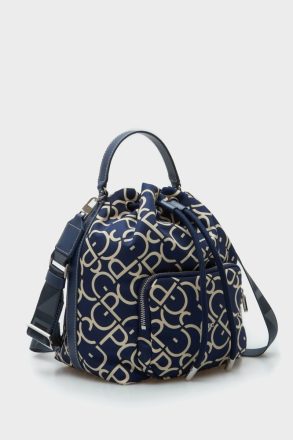 Navy Nylon Crossbody Bucket Bag Women Purificacion Garci Crossbody Bags - Image 2