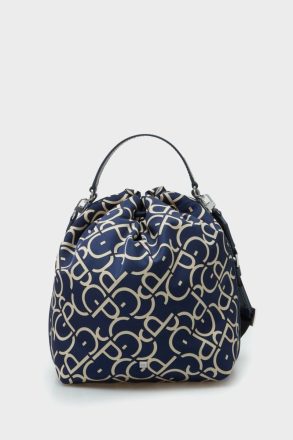 Navy Nylon Crossbody Bucket Bag Women Purificacion Garci Crossbody Bags - Image 4